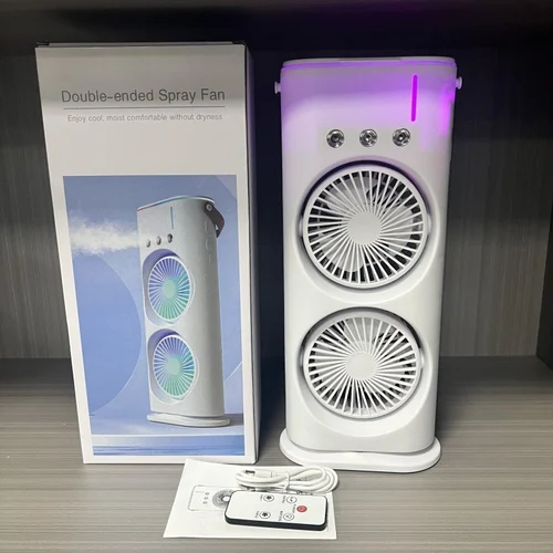 Rechargeable Double-ended Spray Fan Portable Humidifier Fan Air Conditioner Household Small Air Cooler